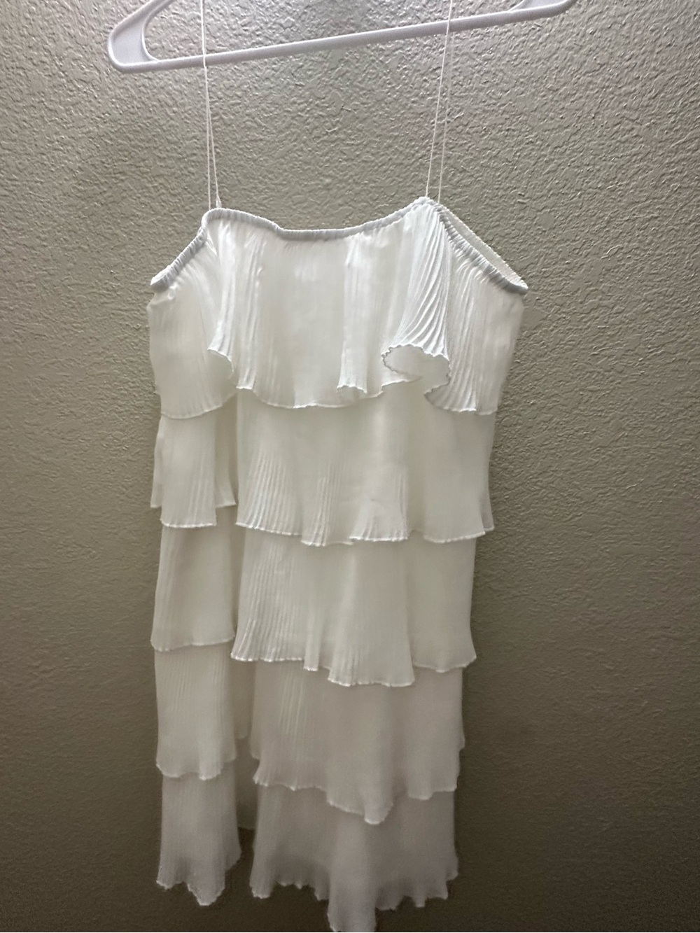 SHEIN White Tiered Ruffle Dress